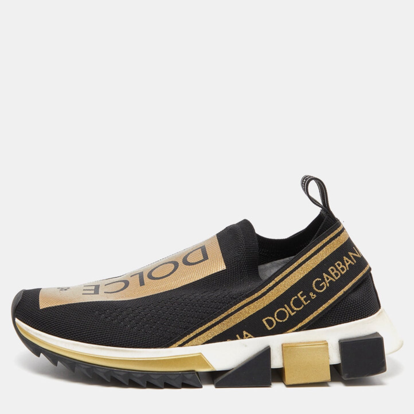 DG BLACK & GOLD SLIP ON