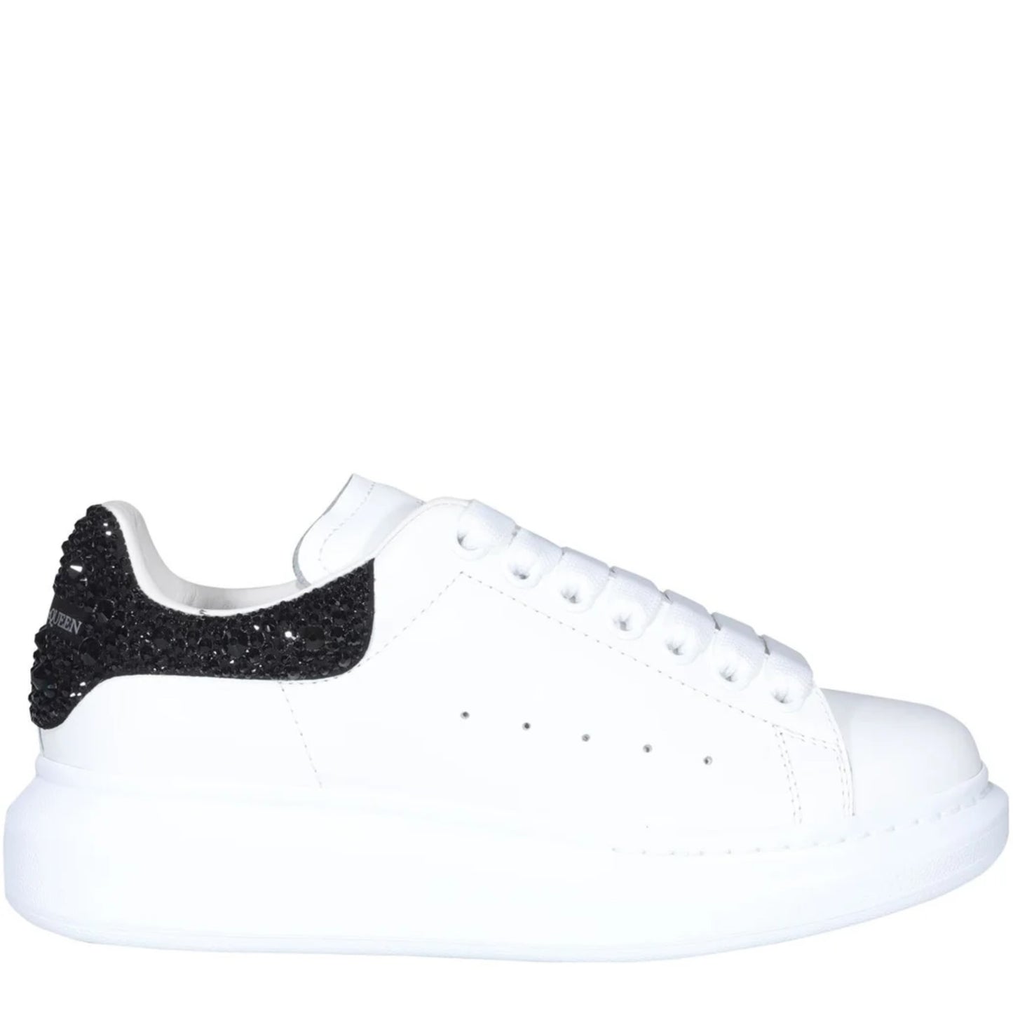 MCCQUEEN BLACK RHINESTONE & WHITE OVERSIZED SNEAKERS