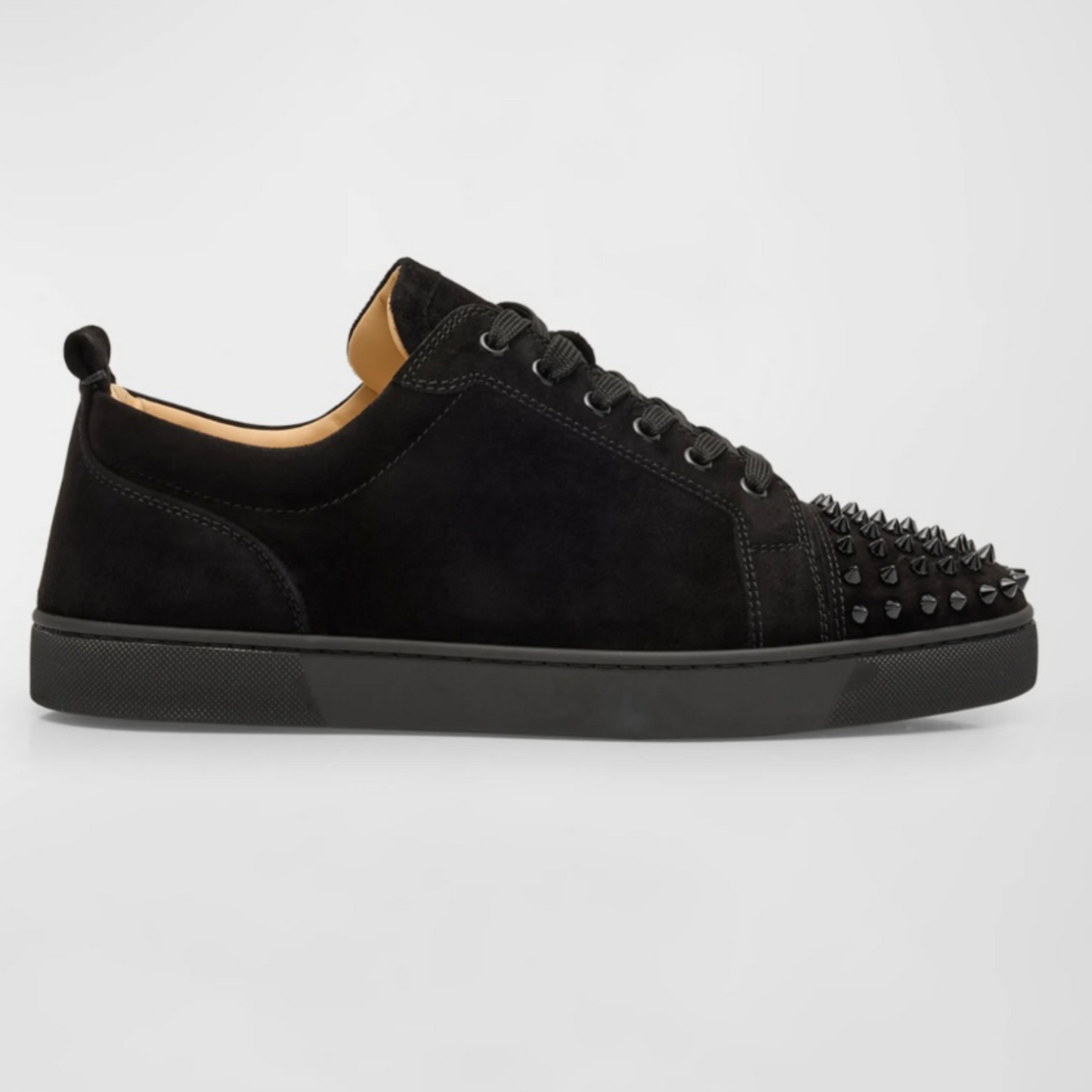 CL RED BOTTOM SNEAKERS BLACK SPIKES