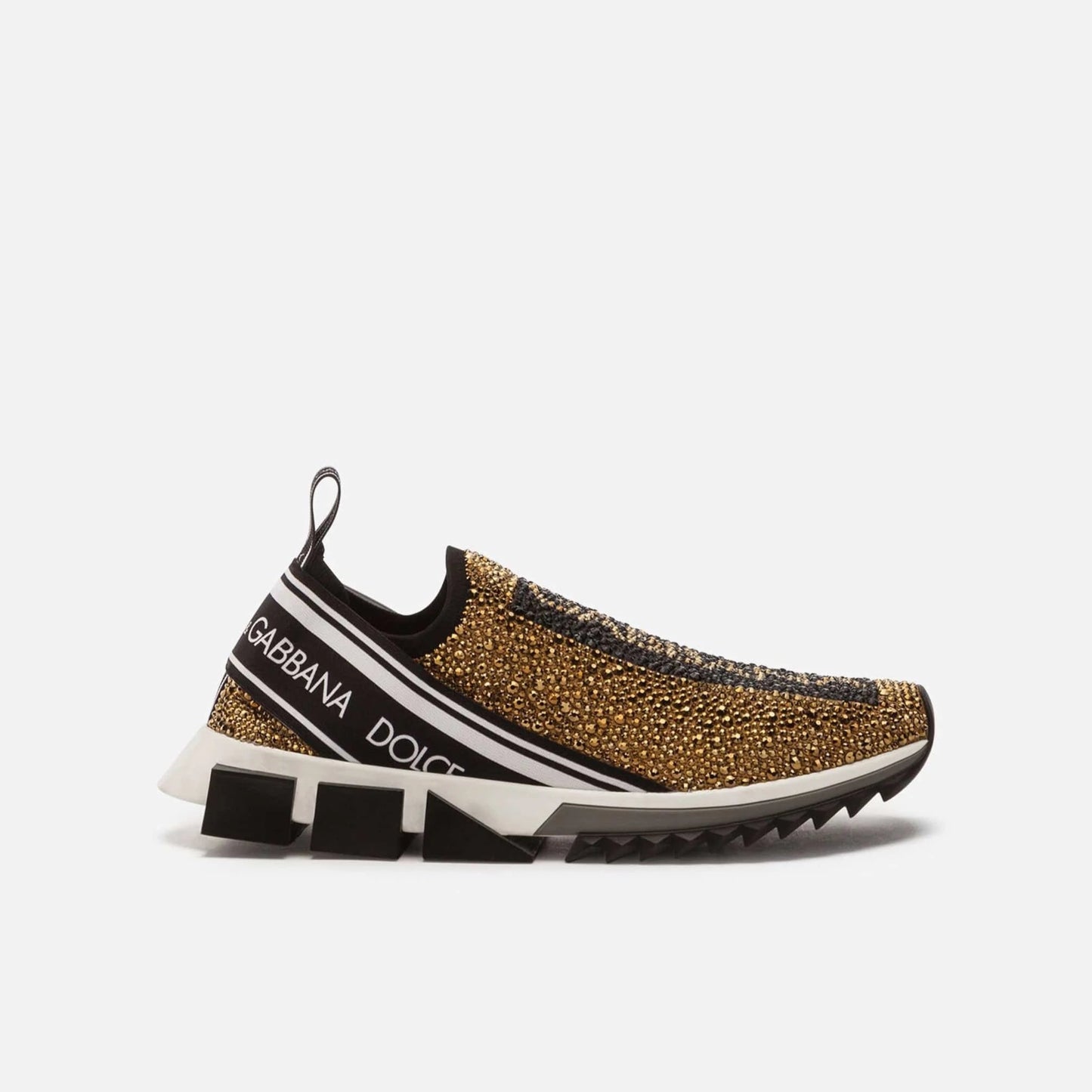 DG GOLD RHINESTONE SLIP ON
