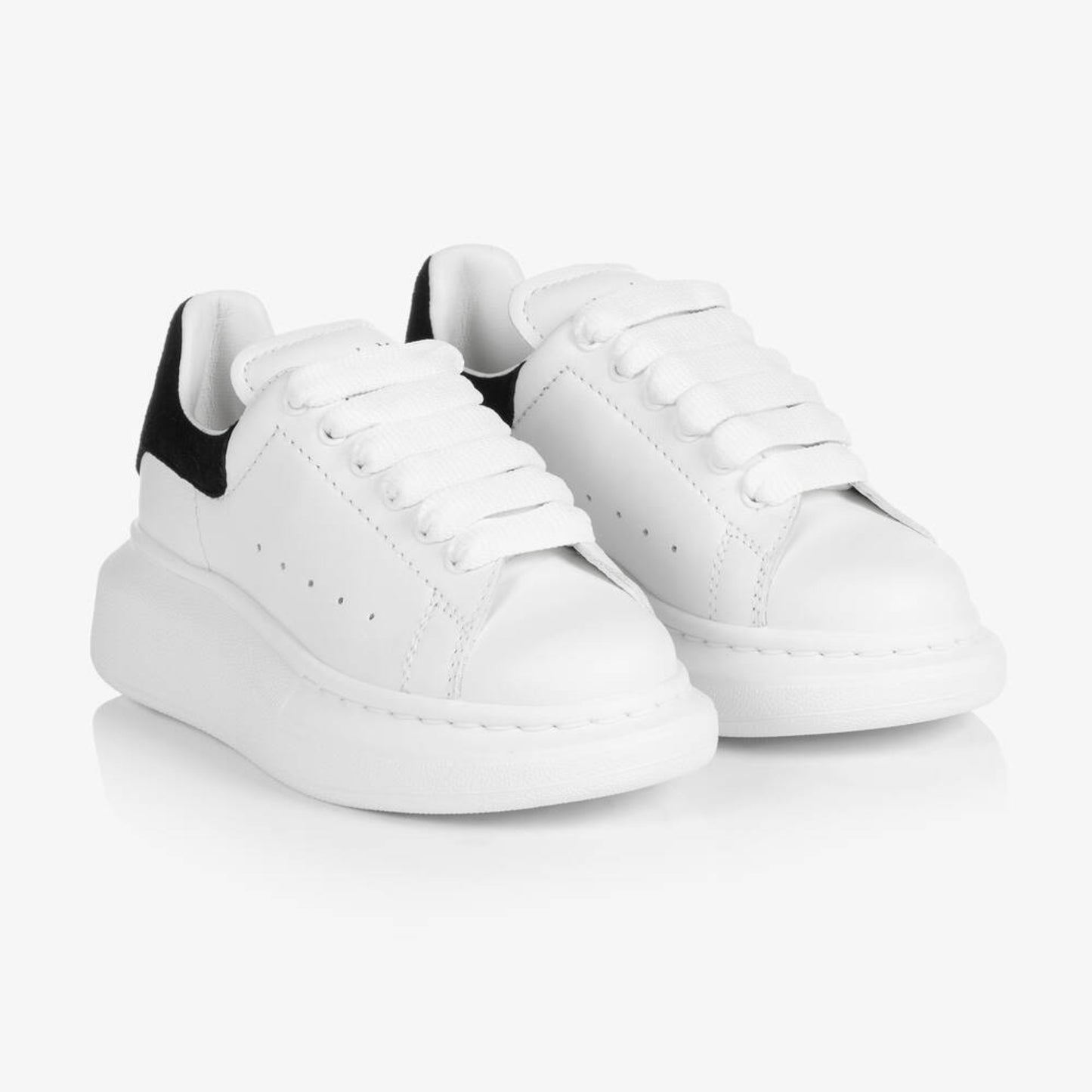 MCCQUEEN BLACK SUEDE OVERSIZED SNEAKERS