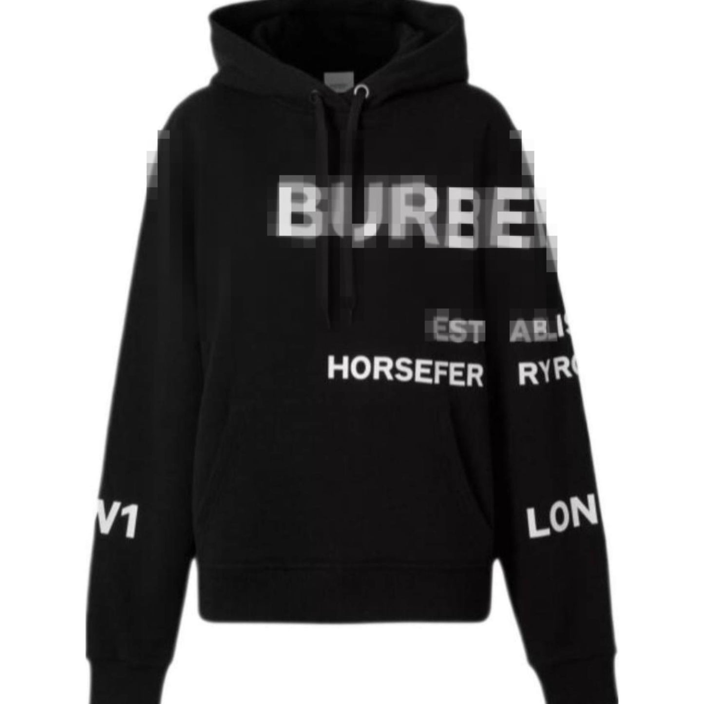 BLUEBERRY LOGO PRINT BLACK HOODIE