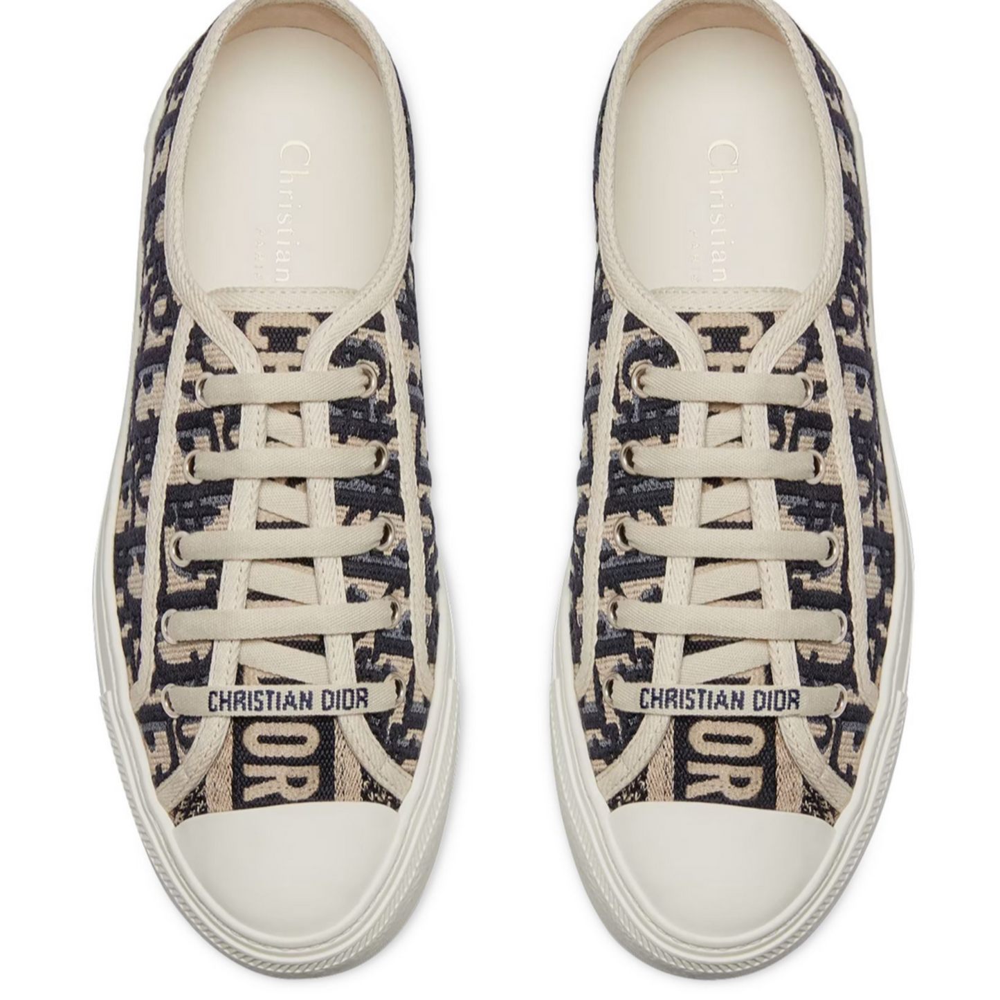 Di0R WHITE & NAVY BLUE SNEAKERS