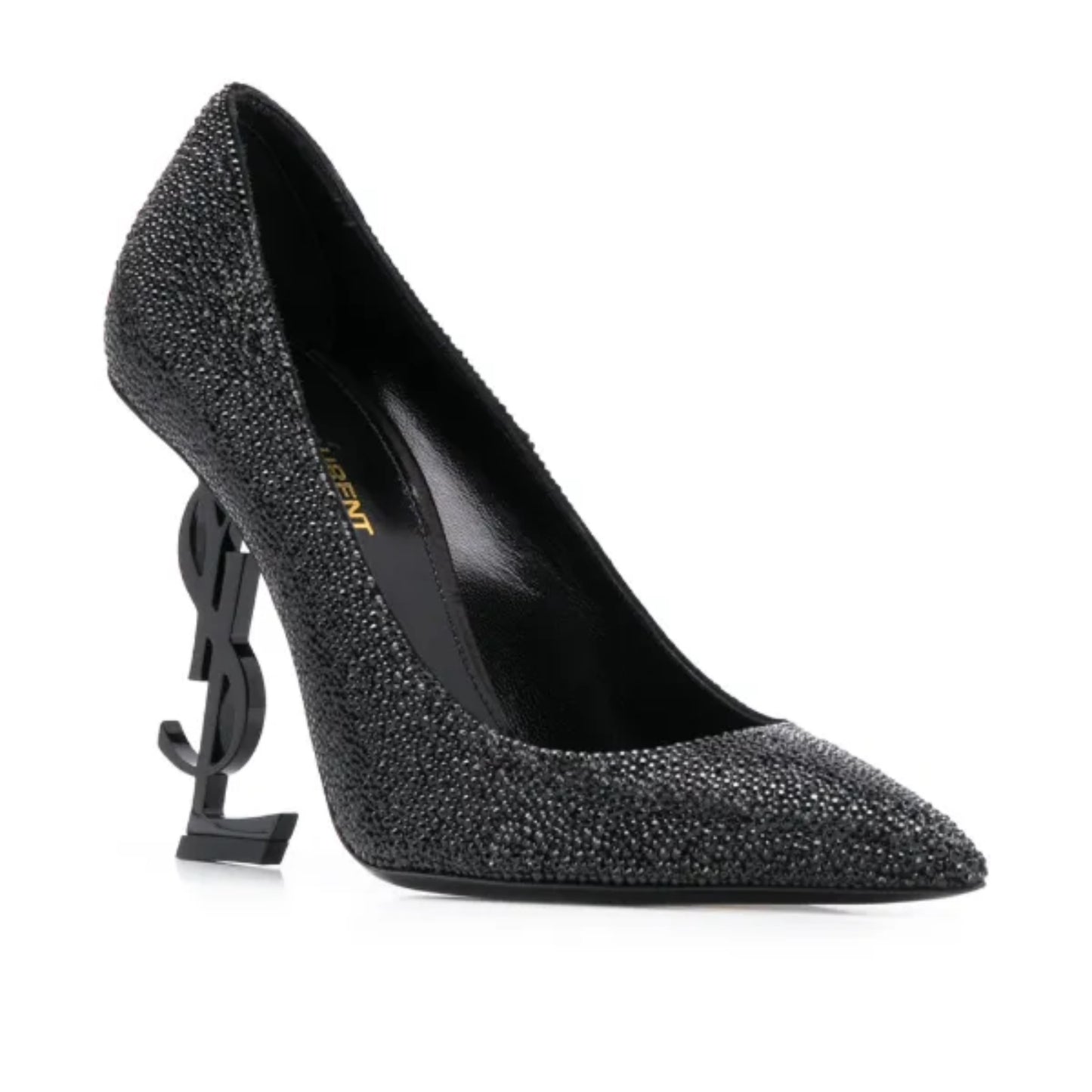 SSaint Laurent black glitter heels