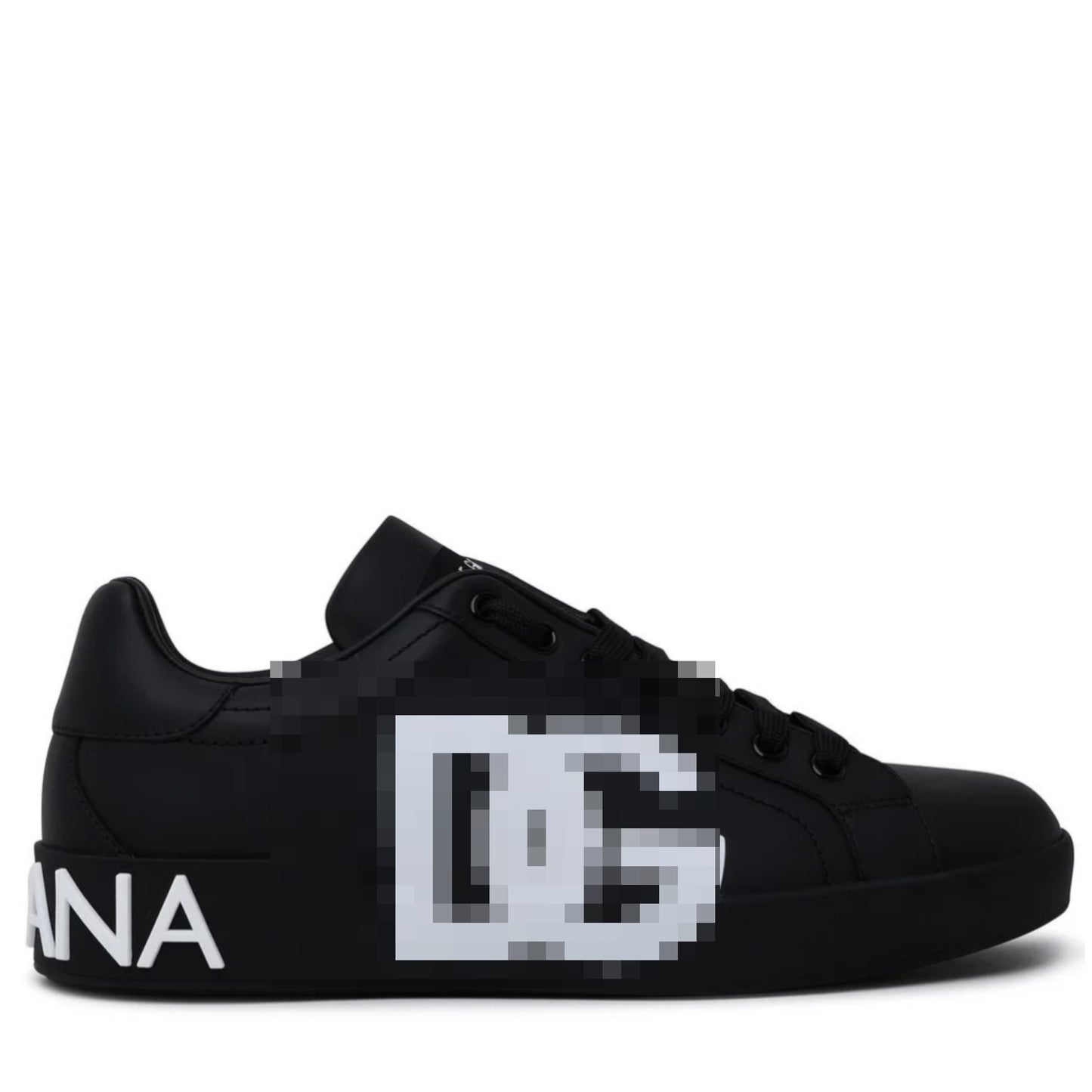 DG BLACK LOGO SNEAKERS