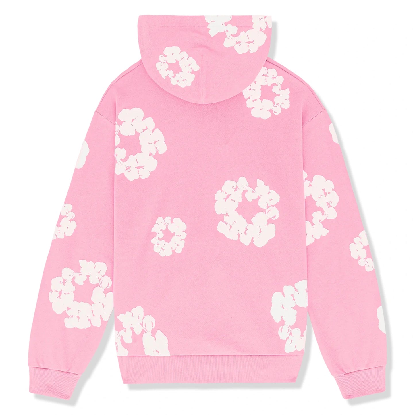 DENlM HOODIE PINK & WHITE MONOCHROME