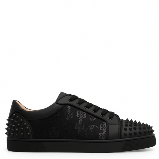 CL BLACK DESIGN RED BOTTOM SNEAKERS