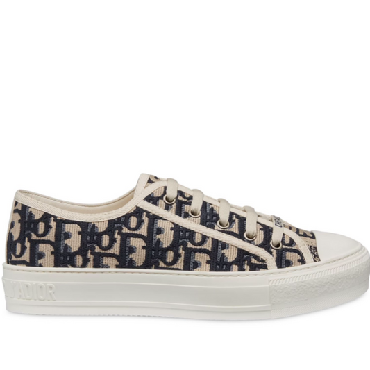Di0R WHITE & NAVY BLUE SNEAKERS