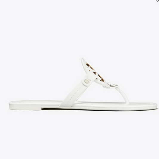 TB WHITE FLIP FLOPS