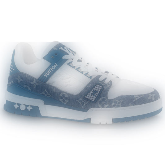 L0UIS VUTTI0N LV TRAINER DENIM SNEAKERSS