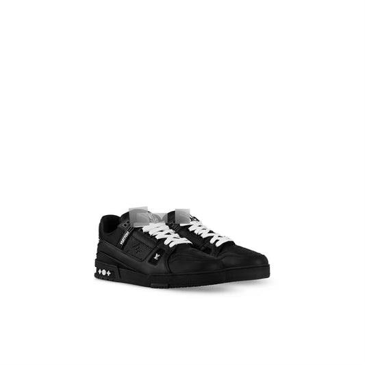 L0UIS VUITT0N TRIPLE BLACKK TRAINER SNEAKERR